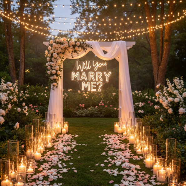 Romantic Proposal Scene Styling