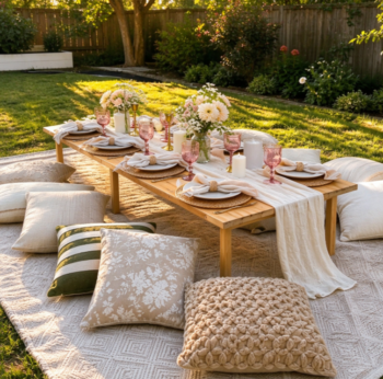 Outdoor Picnic Scene Styling